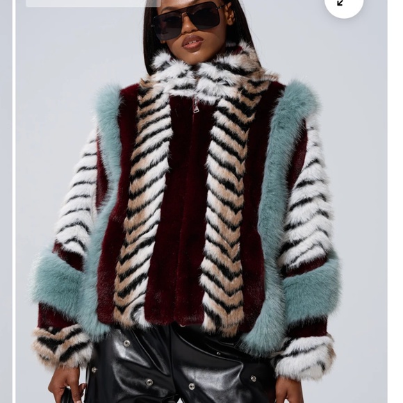 Akira Jackets & Blazers - HAVE IT ALL PANELED FUR COAT - L